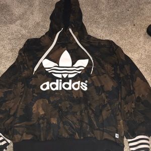 An Adidas camo hoodie